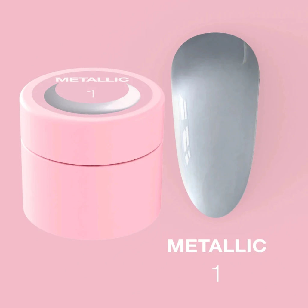 LUNAmoon Gel Paint metallic Gel 01, 5ml - Level Up Beauty Supply