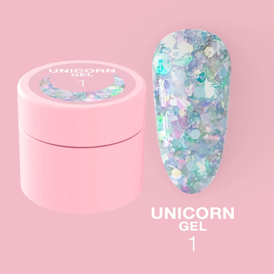 LUNAmoon Glitter Gel Unicorn Gel #01, 5ml