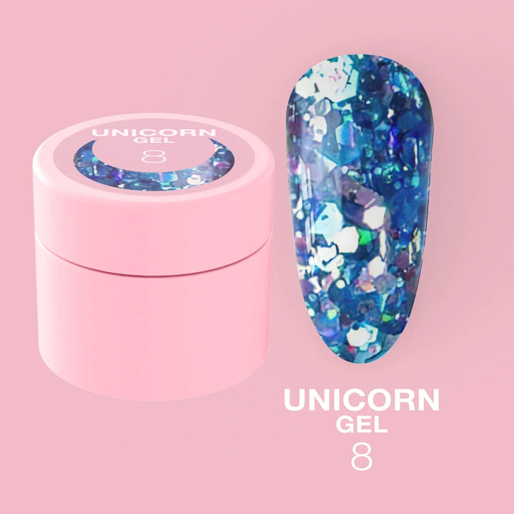 LUNAmoon Glitter Gel Unicorn Gel #08, 5ml