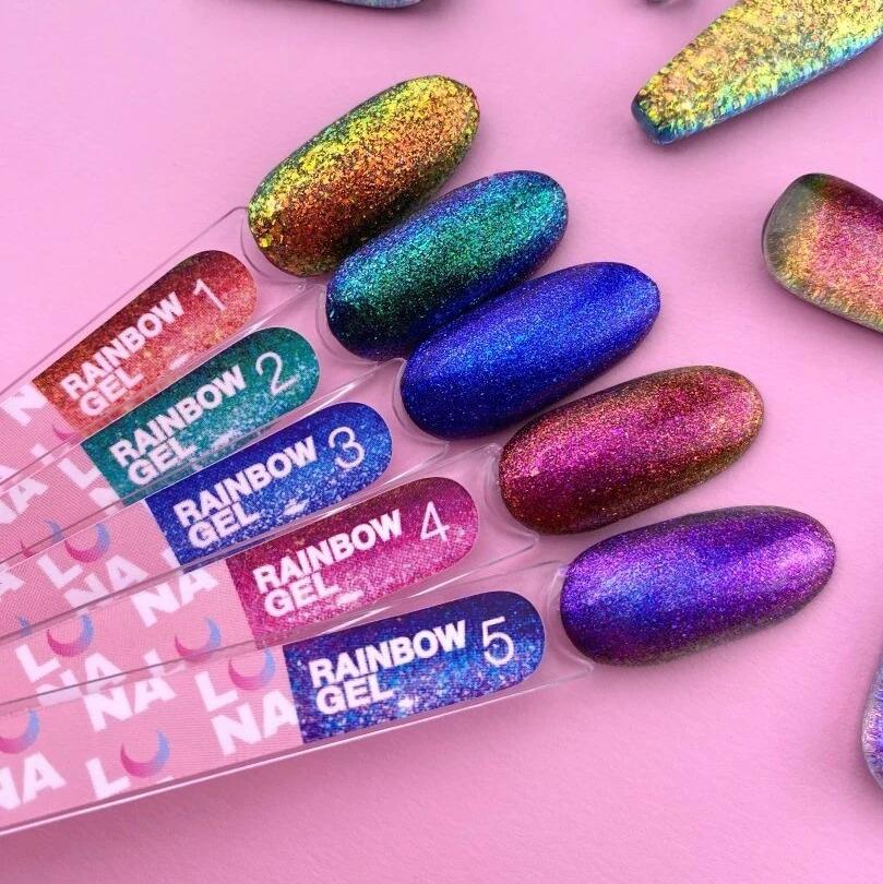 LUNAmoon Glitter Rainbow Gel #02, 5ml