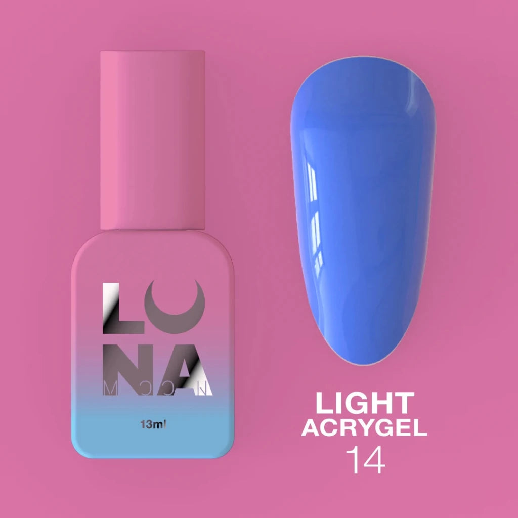 LUNAmoon Liquid Light Acrygel 14, 13ml - Level Up Beauty Supply