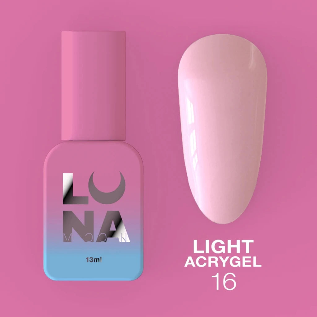 LUNAmoon Liquid Light Acrygel 16, 13ml - Level Up Beauty Supply