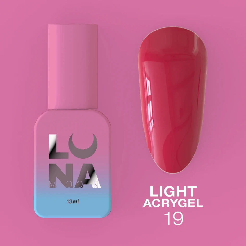 LUNAmoon Liquid Light Acrygel 19, 13ml - Level Up Beauty Supply