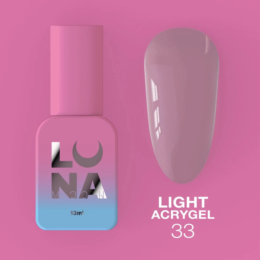 LUNAmoon Liquid Light Acrygel 33, 13ml - Level Up Beauty Supply
