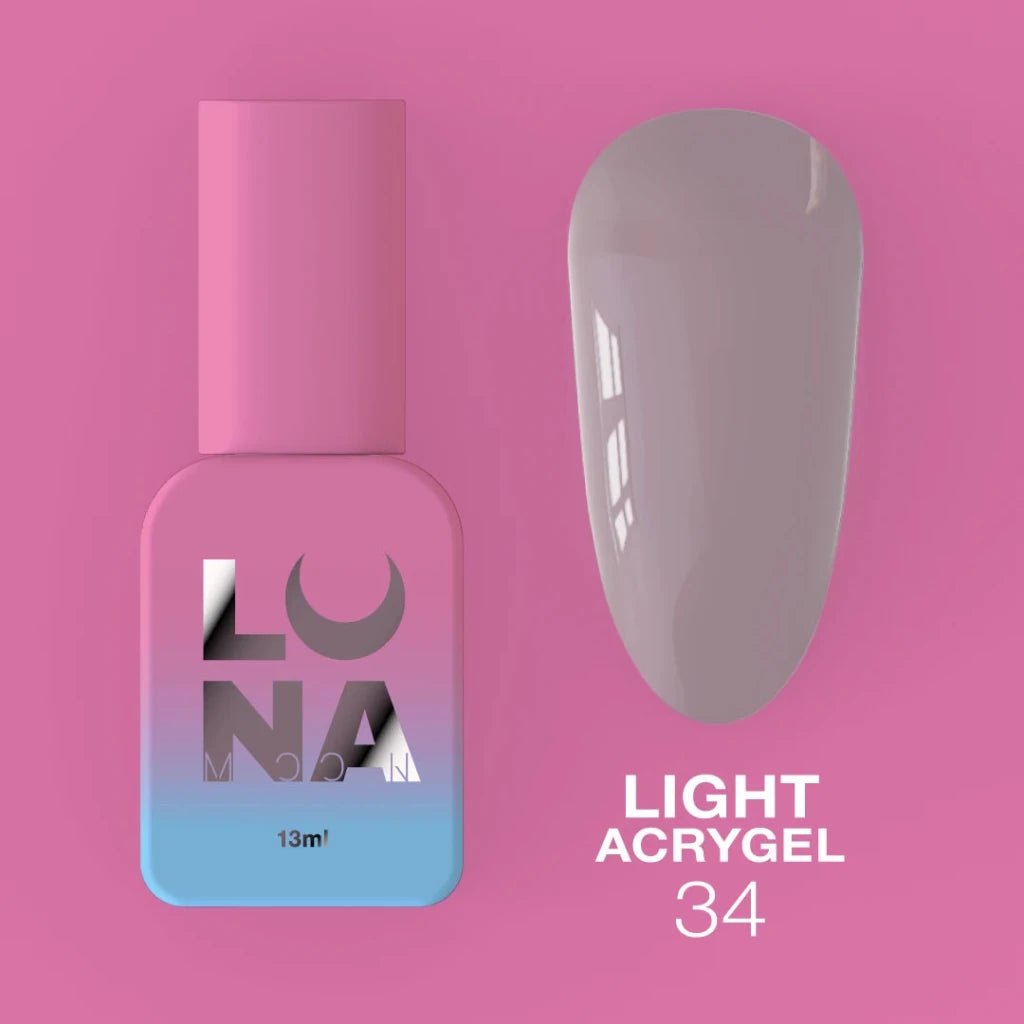 LUNAmoon Liquid Light Acrygel 34, 13ml - Level Up Beauty Supply