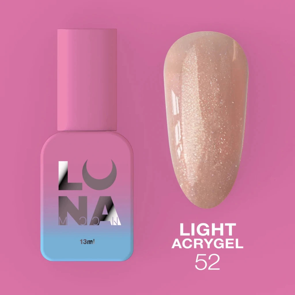 LUNAmoon Liquid Light Acrygel 52, 13ml - Level Up Beauty Supply