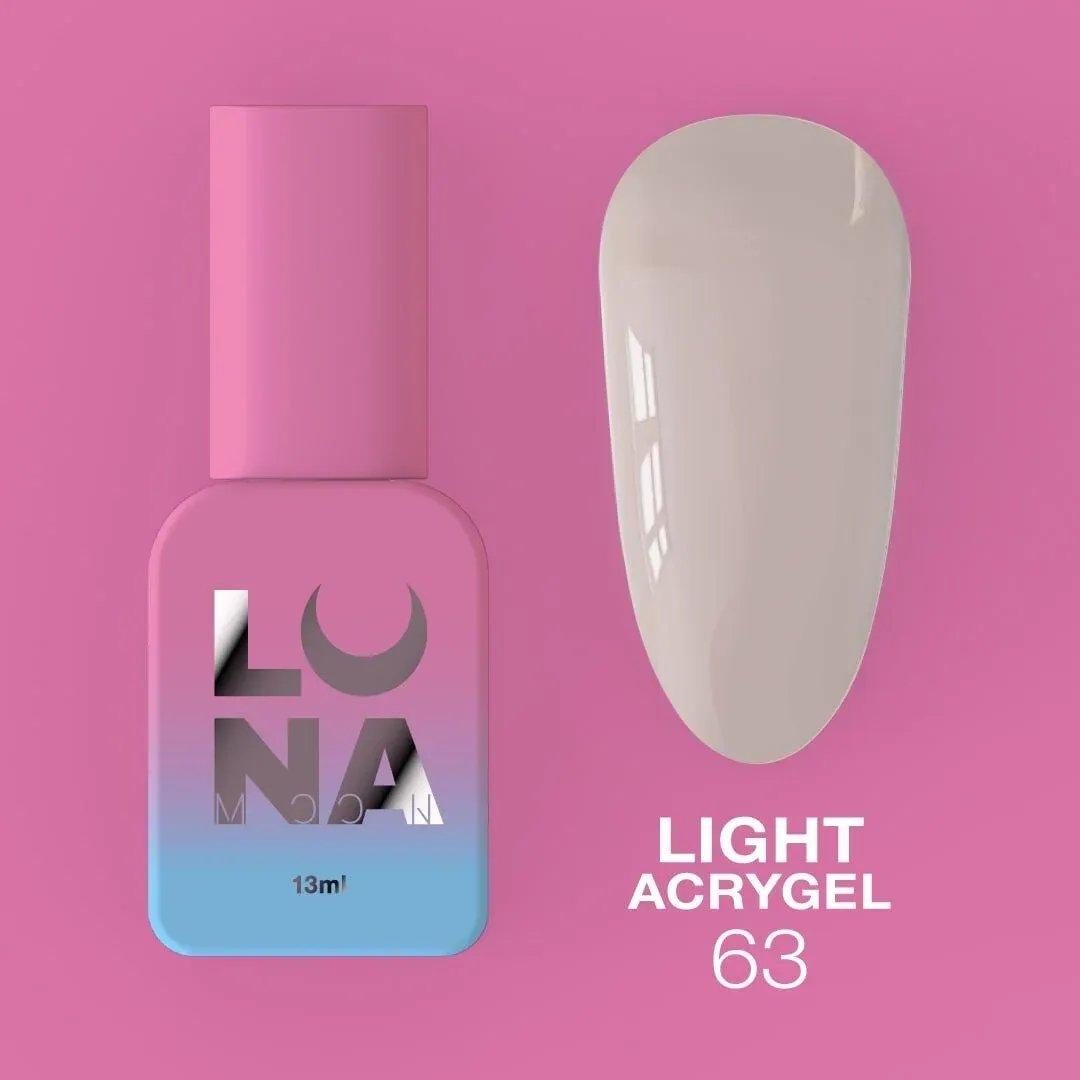 LUNAmoon Liquid Light Acrygel 63, 13ml - Level Up Beauty Supply