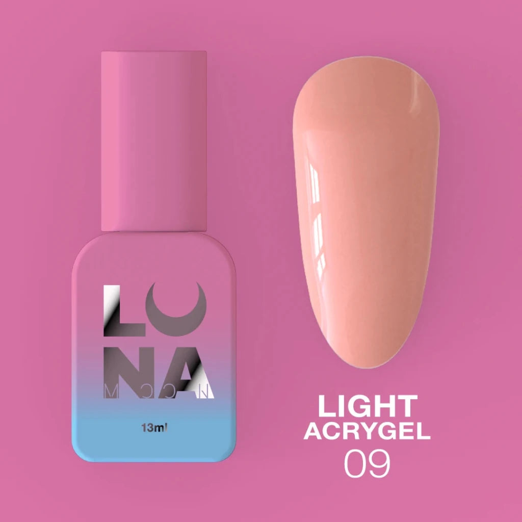 LUNAmoon Liquid Light Acrygel 09, 13ml - Level Up Beauty Supply