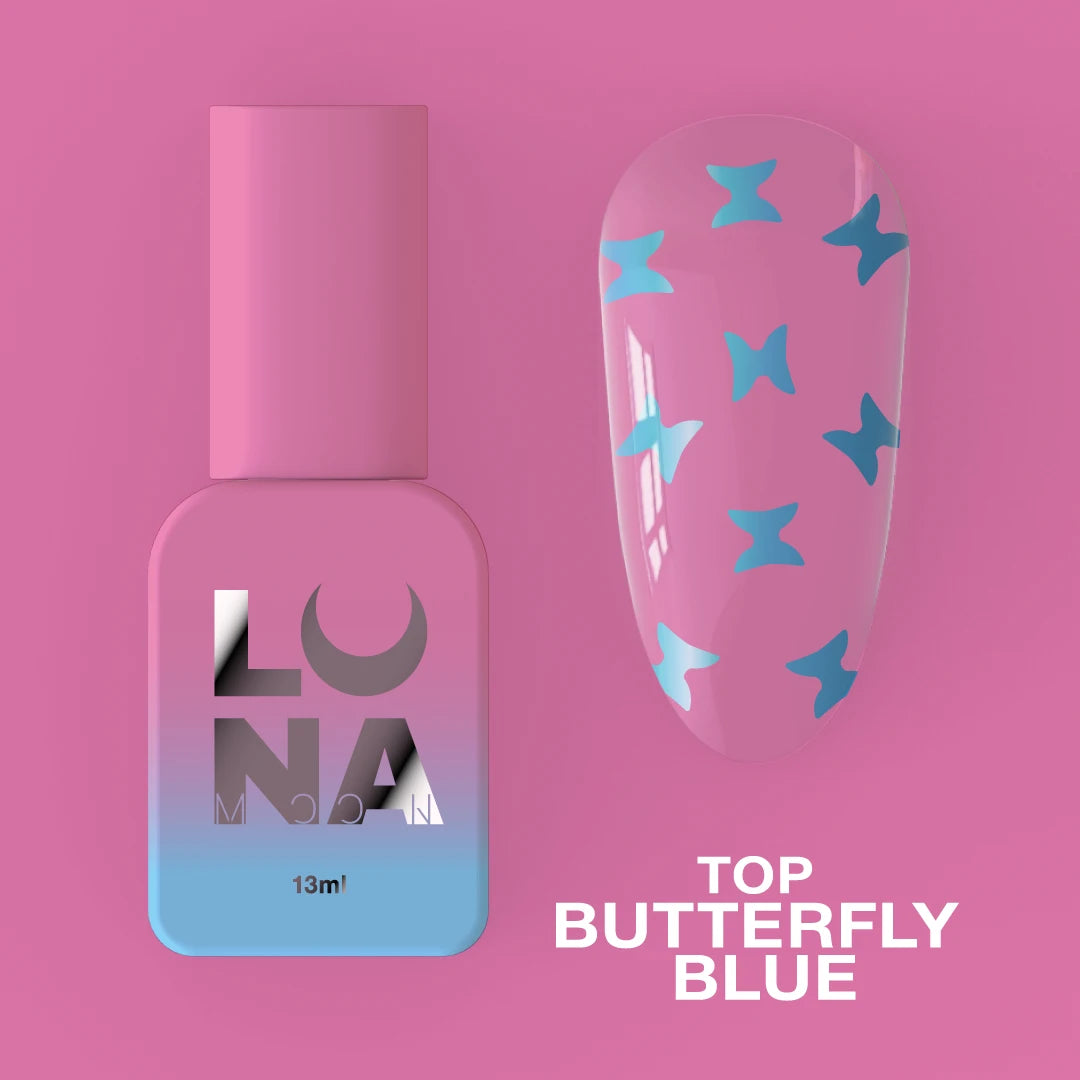 LUNAmoon Top Coat Butterfly Blue, 13ml