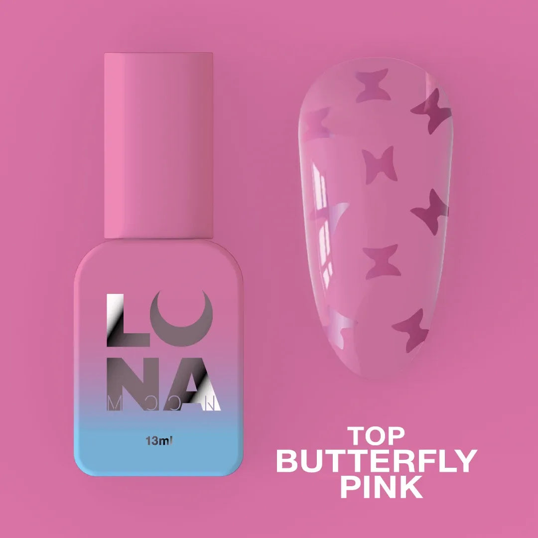 LUNAmoon Top Coat Butterfly Pink, 13ml