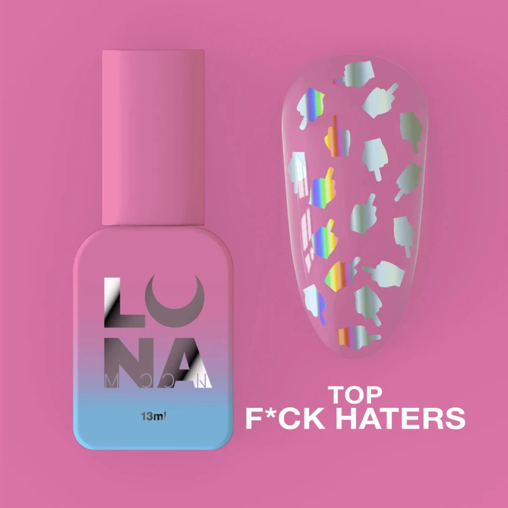 LUNAmoon Top Coat F* Haters, 13ml - Level Up Beauty Supply