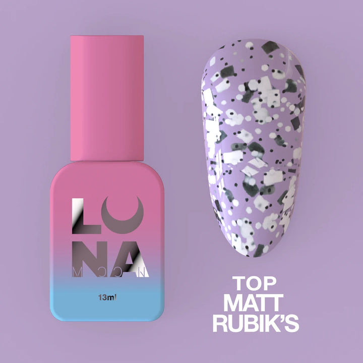 LUNAmoon Top Coat Matte Rubik's, 13ml