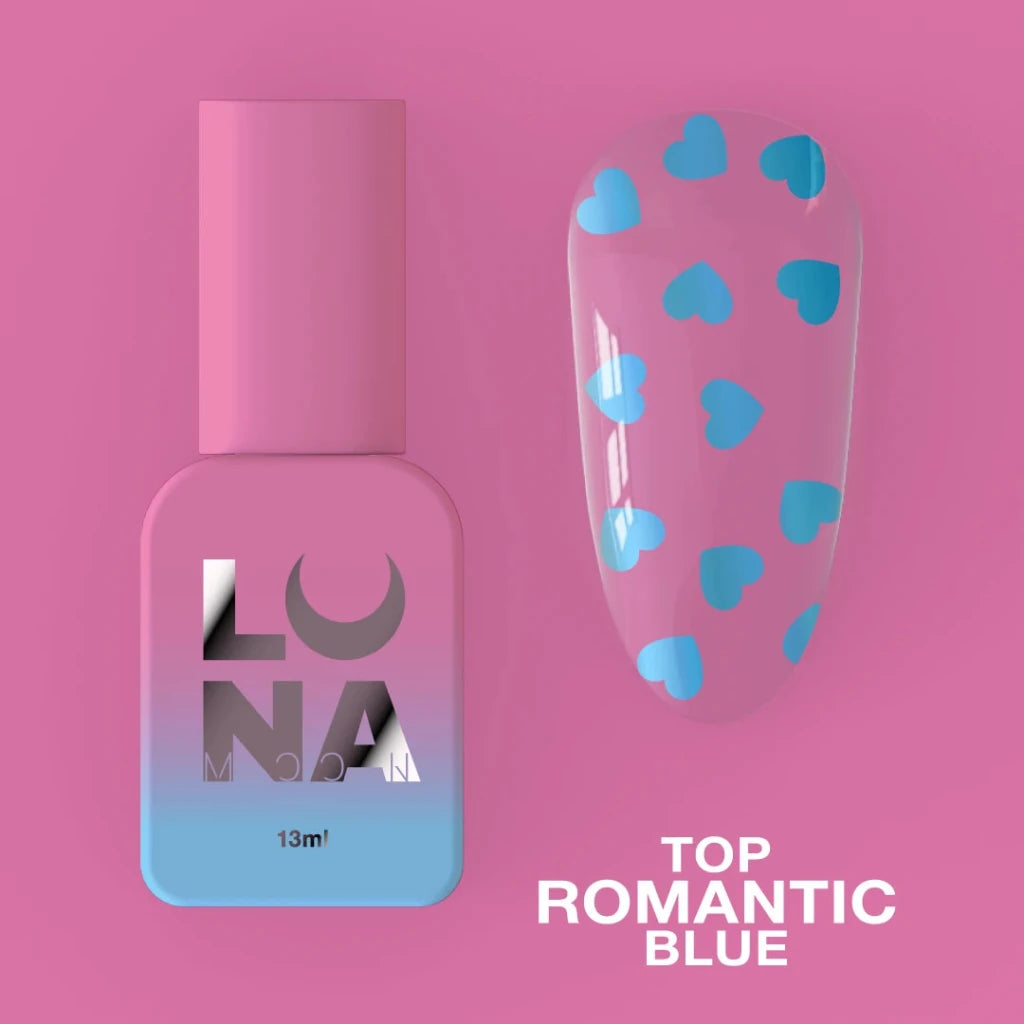 LUNAmoon Top Coat Romantic Blue, 13ml - Level Up Beauty Supply