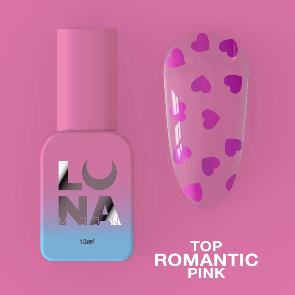 LUNAmoon Top Coat Romantic Pink, 13ml - Level Up Beauty Supply