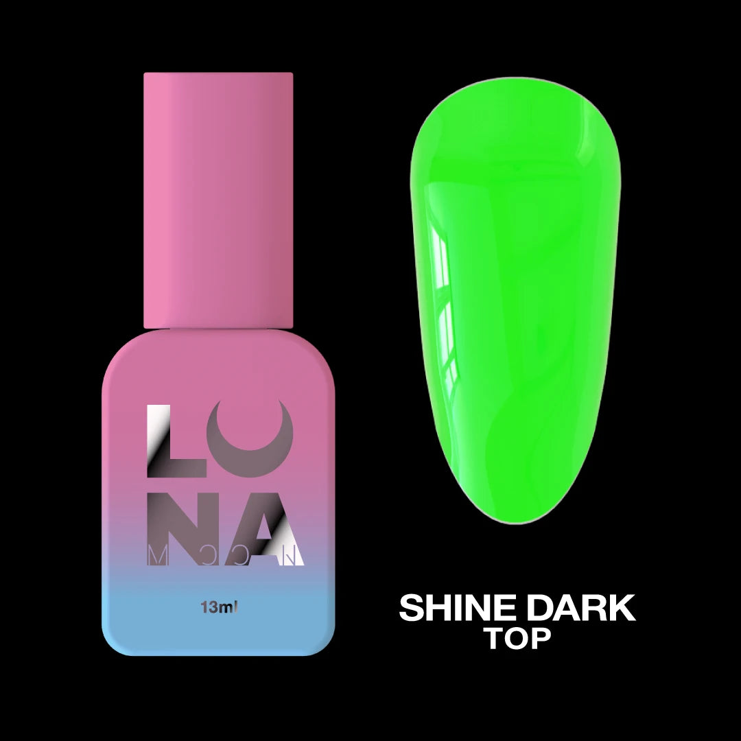 LUNAmoon Top Coat Shine Dark Green, 13ml