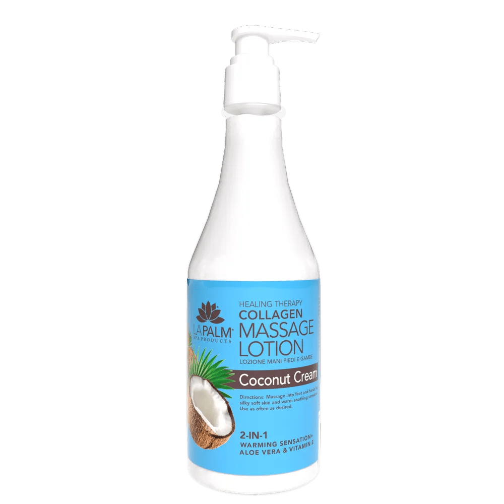 La Palm Massage Lotion, 240ml, Coconut Cream - Level Up Beauty Supply