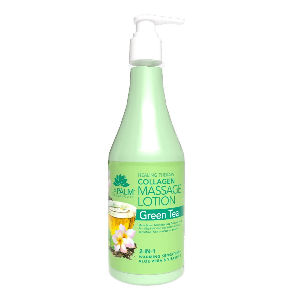 La Palm Massage Lotion Green Tea, 240ml - Level Up Beauty Supply