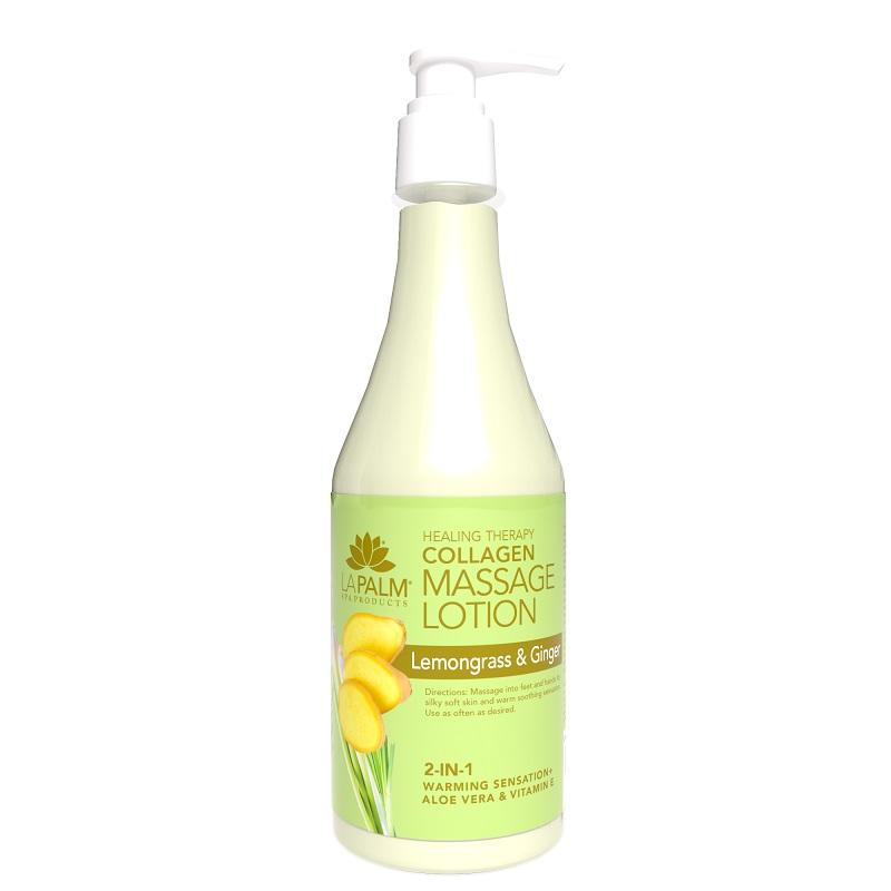 La Palm Massage Lotion Lemongrass & Ginger, 240ml - Level Up Beauty Supply