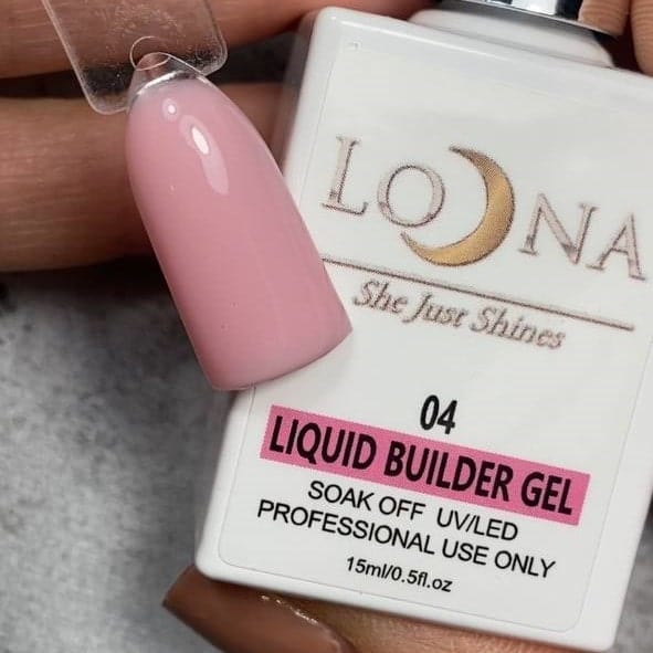 Loona Liquid Builder Gel 04 (Pink), 15ml