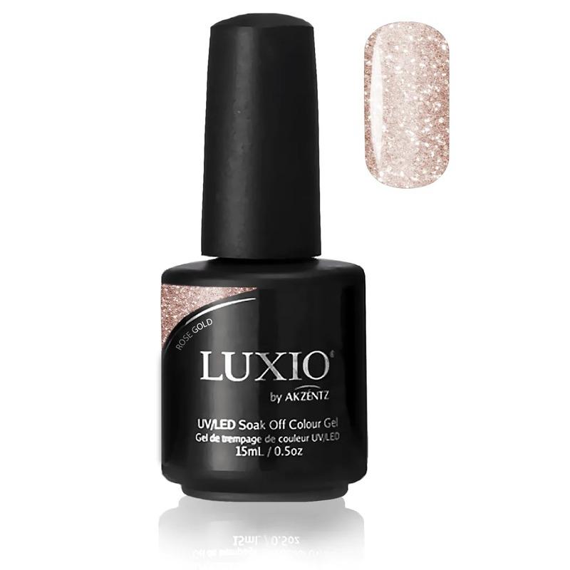 Luxio Colour gel - ROSE-GOLD (Glitter), 15ml - Level Up Beauty Supply