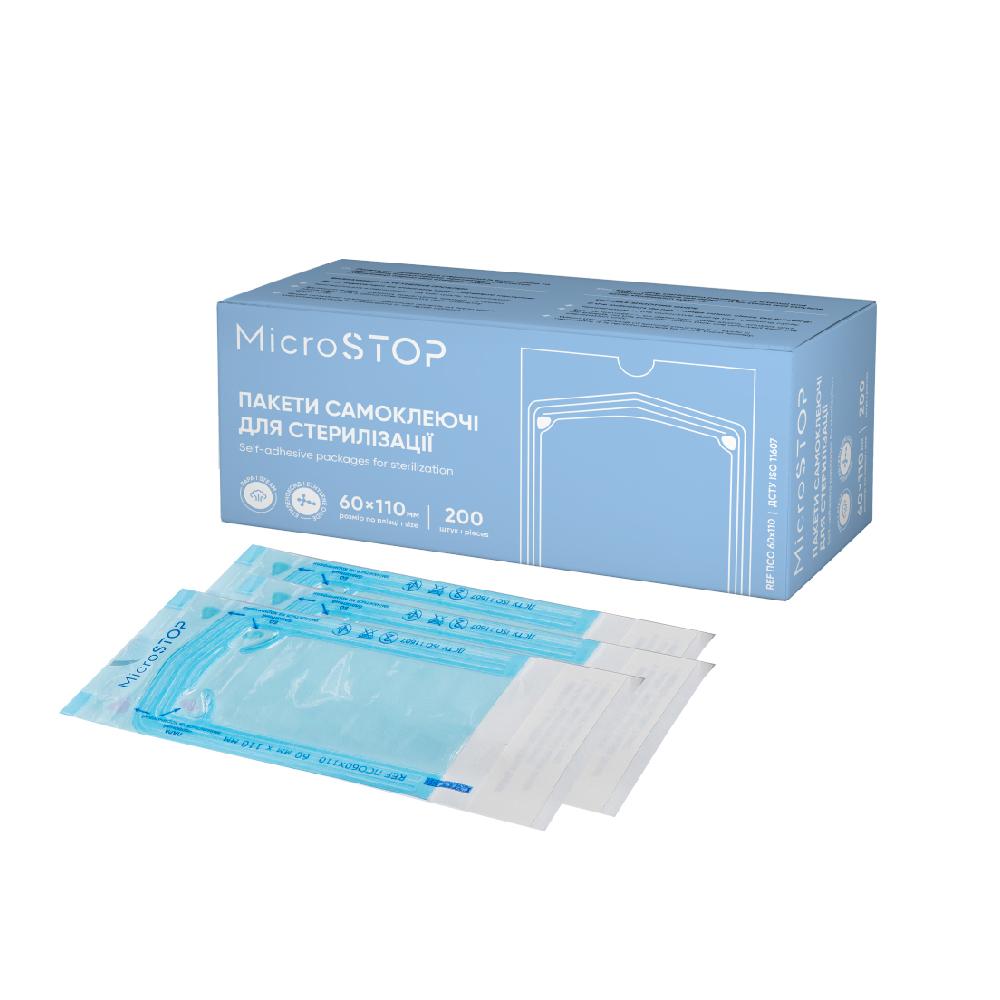 MicroSTOP Self-adhesive packages for Sterilization 60x110, 200pcs
