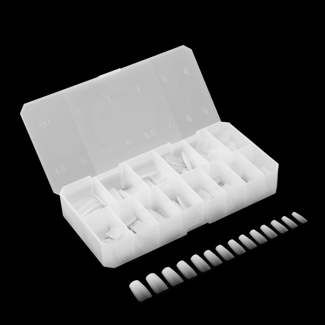 Aprés - Ombré Gel-X® Natural Square Medium Tip Box of Tips - (14 sizes, 210pcs)
