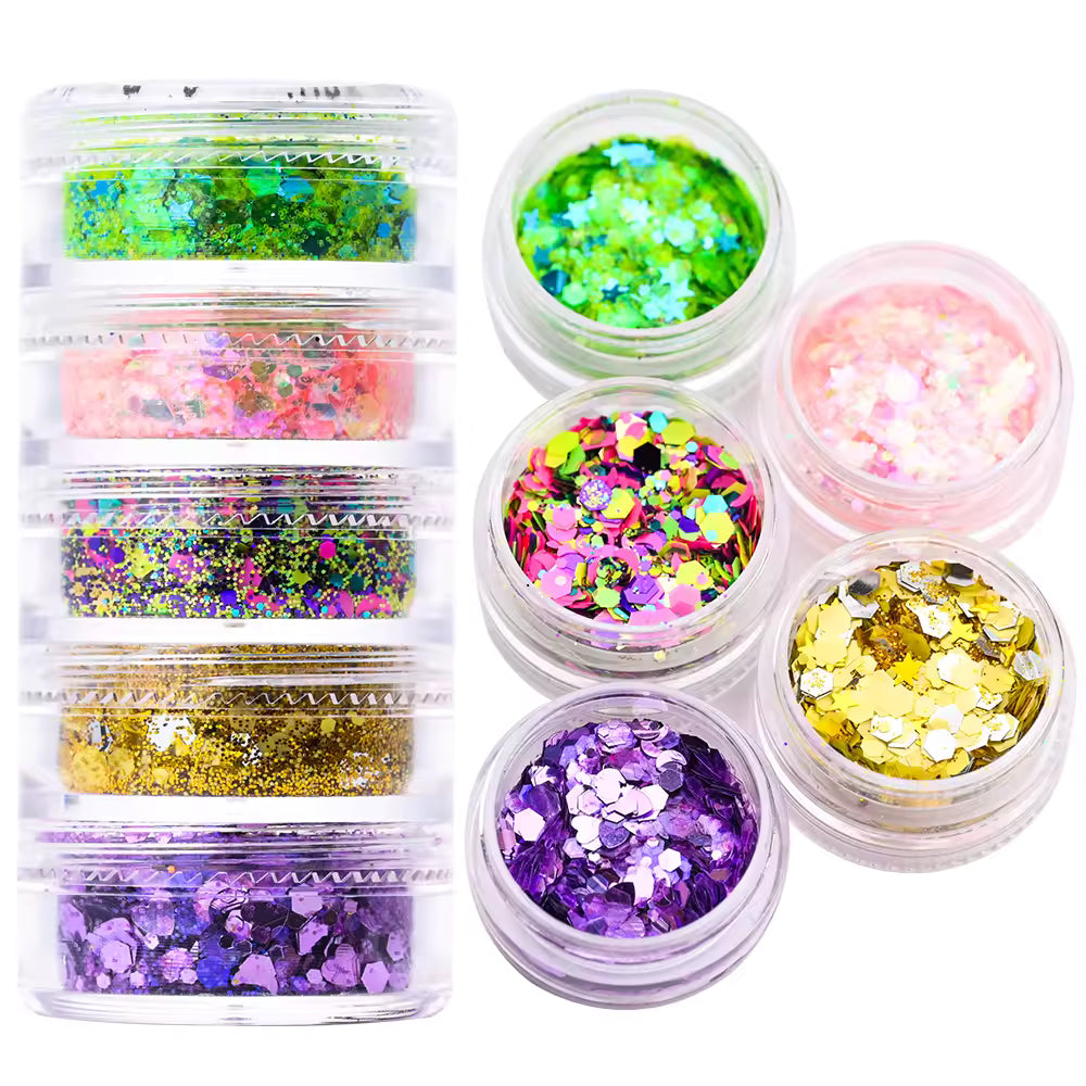 Nail Art Glitter Pigment Set #05