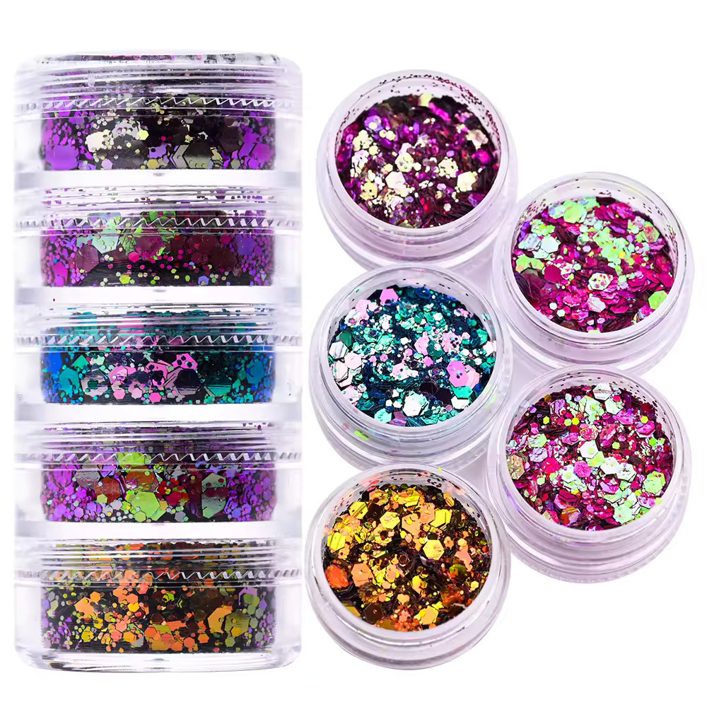 Nail Art Glitter Pigment Set #11