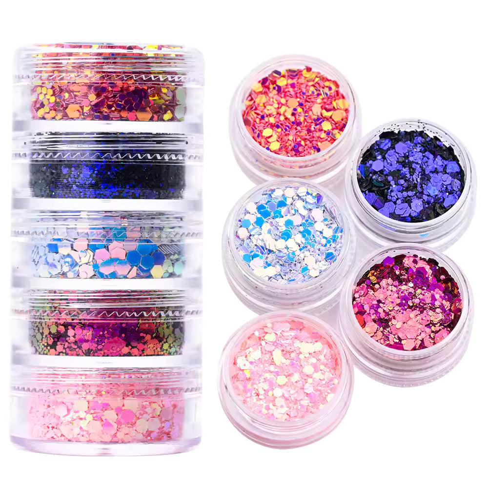 Nail Art Glitter Pigment Set #15