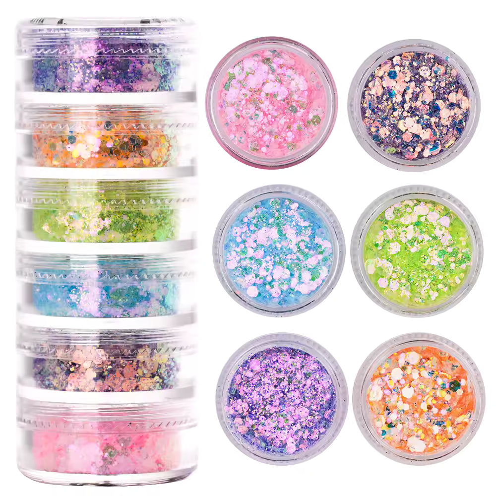 Nail Art Glitter Pigment Set #23