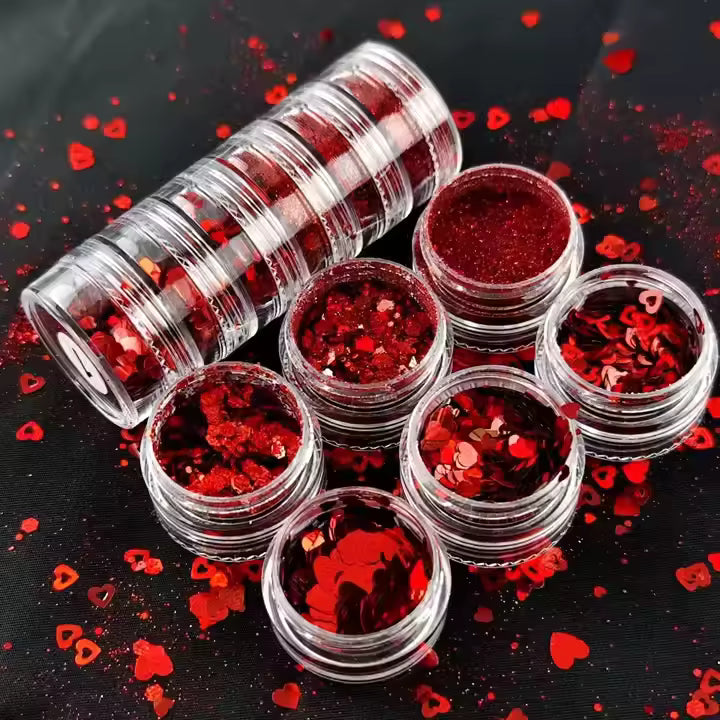 Nail Art Glitter Pigment Set #24