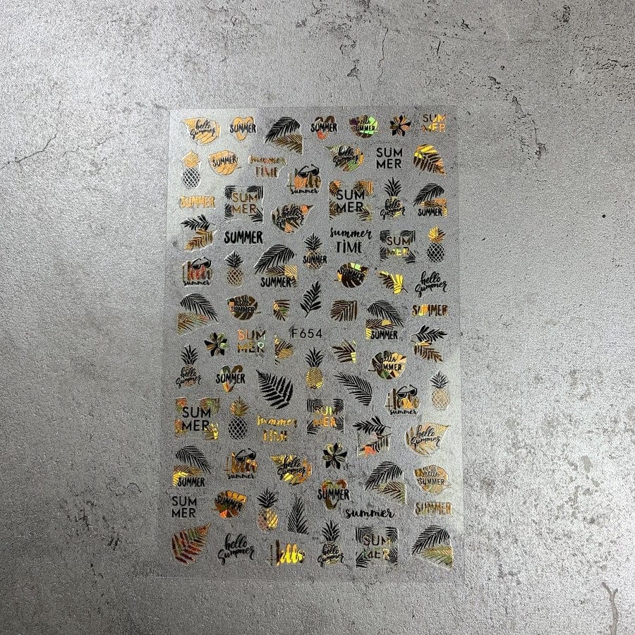 Nail Sticker Summer (F654) - Level Up Beauty Supply