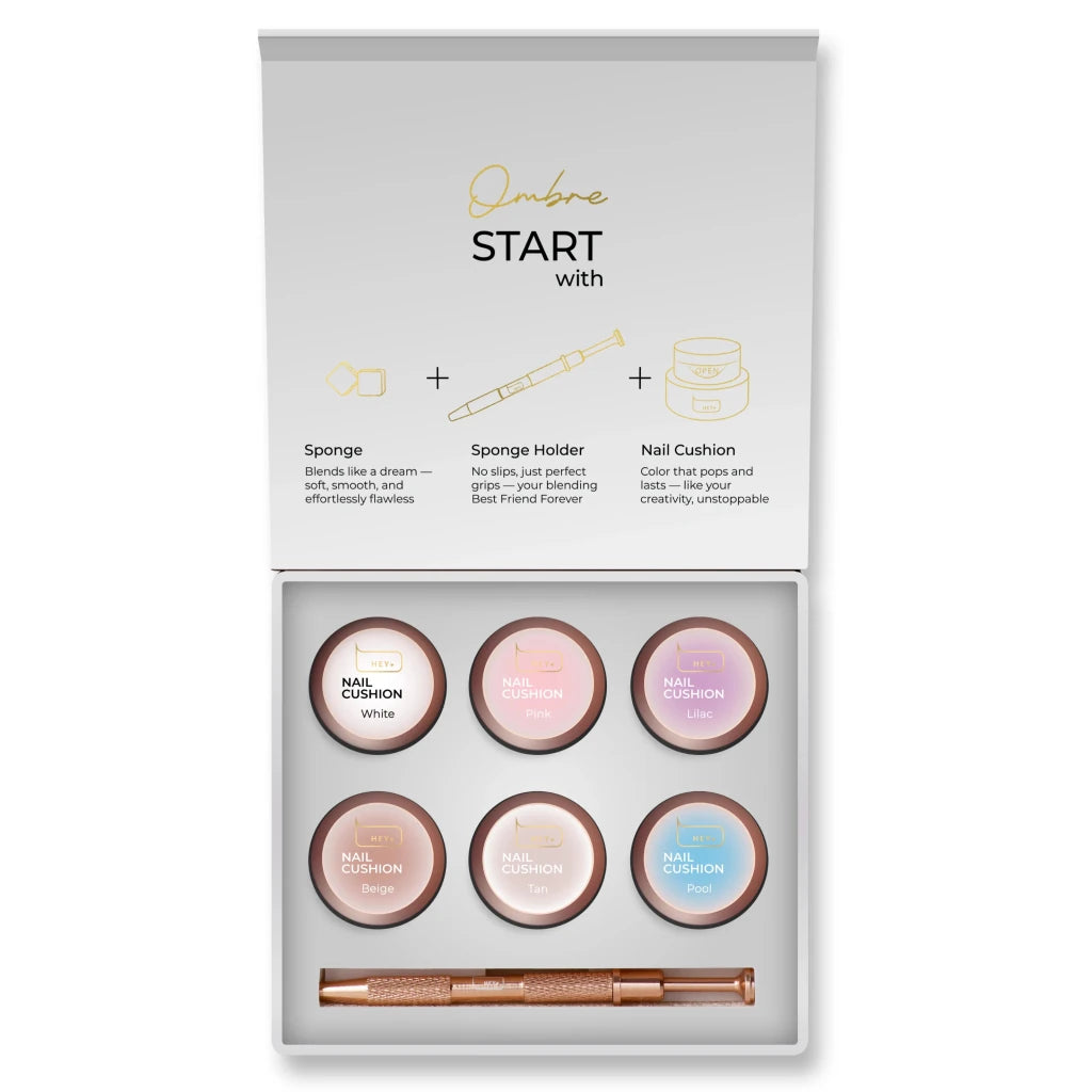 HEYLOVE, Nail cushion set «White», 6 pcs - Level Up Beauty Supply