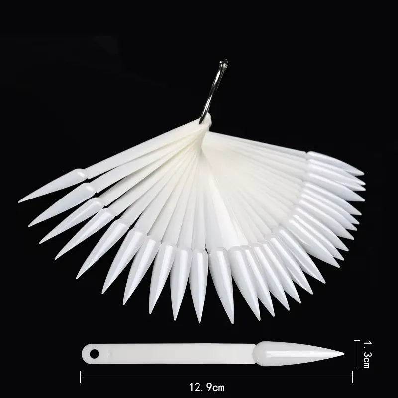 Natural Swatch Tips, Stiletto, 50 pcs