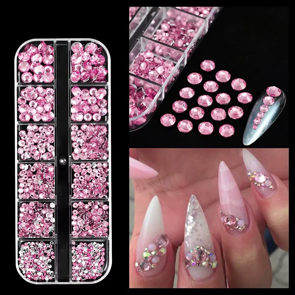 Rhinestones for Nail Designs, Light Pink - Level Up Beauty Supply