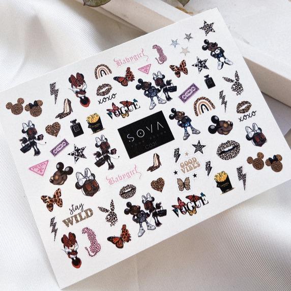 SOVA Nail sticker (Water Decals) C031 - Level Up Beauty Supply