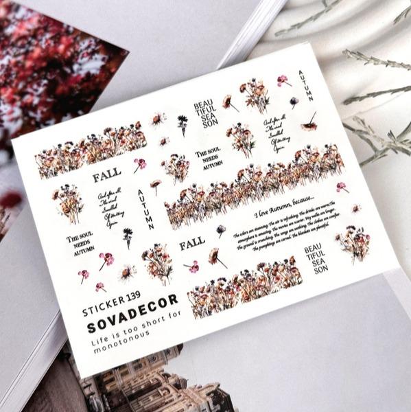 SOVA Nail sticker (Water Decals) C139 - Level Up Beauty Supply