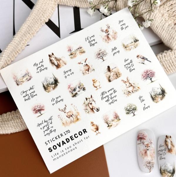 SOVA Nail sticker (Water Decal) C170 - Level Up Beauty Supply