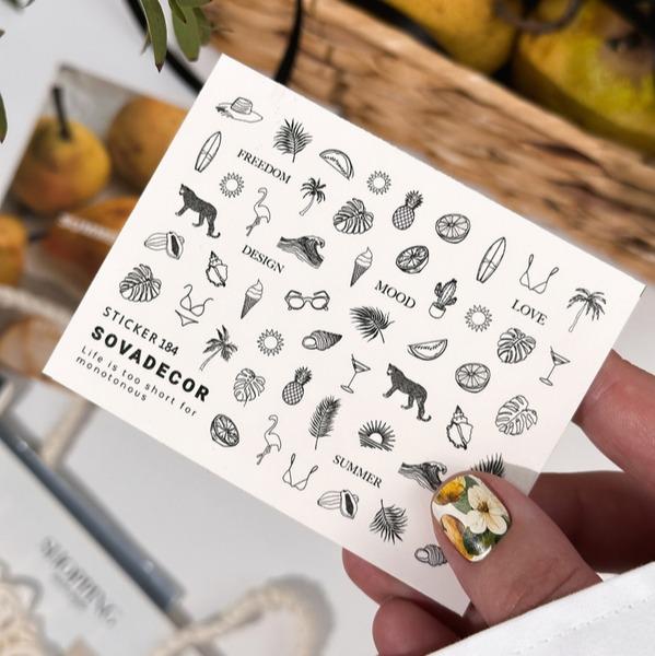 SOVA Nail sticker (Water Decal) C184 - Level Up Beauty Supply
