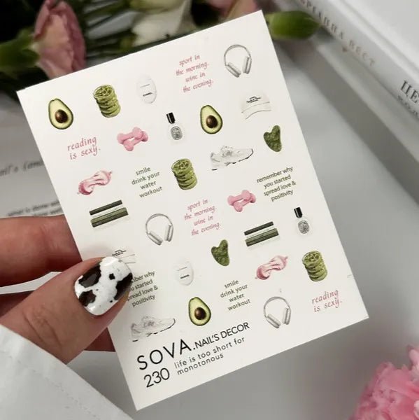 SOVA Nail sticker (Water Decal) C230 - Level Up Beauty Supply