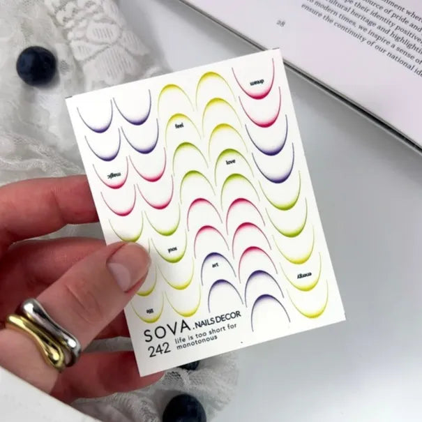 SOVA Nail sticker (Water Decal) C242