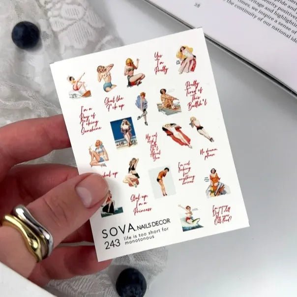 SOVA Nail sticker (Water Decal) C243 - Level Up Beauty Supply