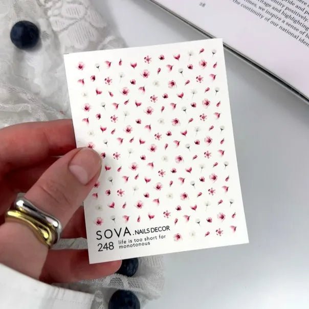 SOVA Nail sticker (Water Decal) C248 - Level Up Beauty Supply