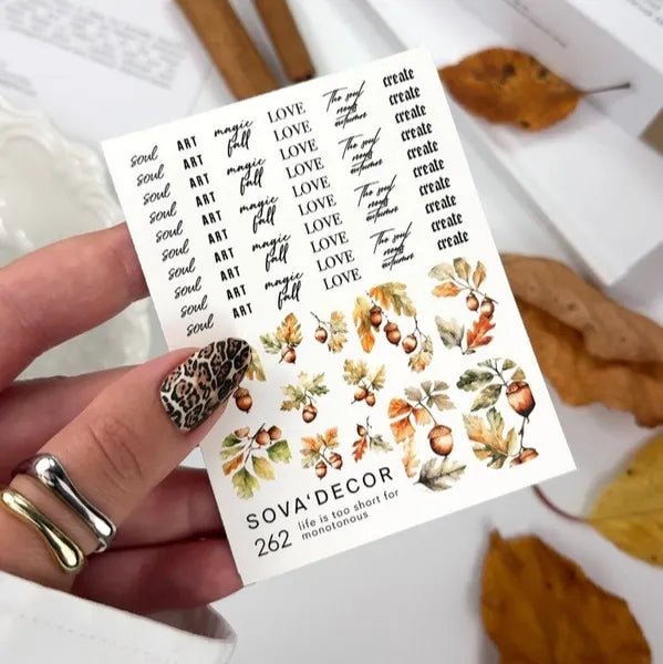 SOVA Nail sticker (Water Decal) C262 - Level Up Beauty Supply