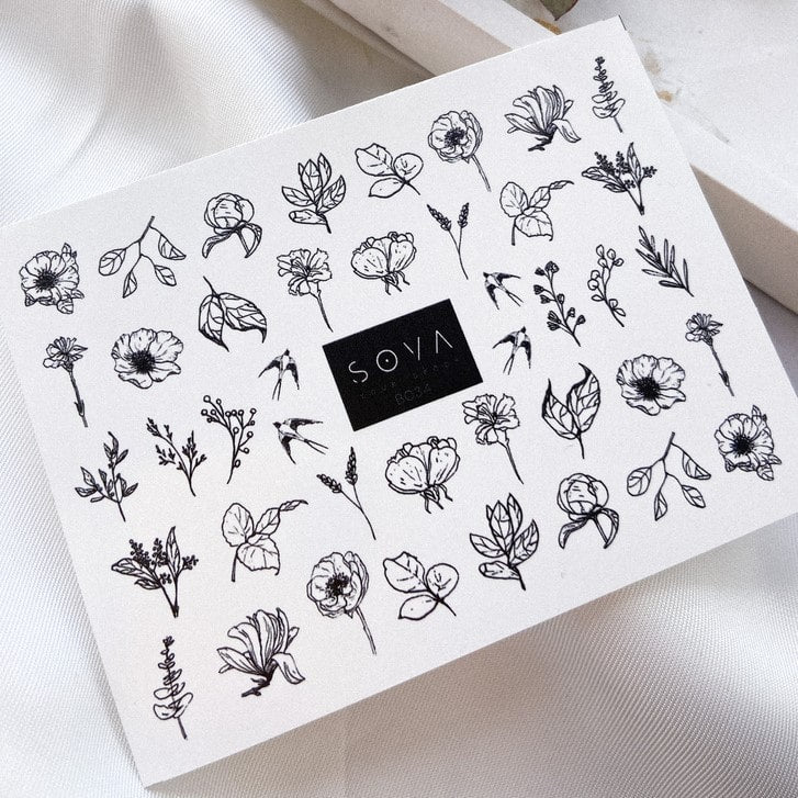 SOVA Nail sticker (Water Decals) B034