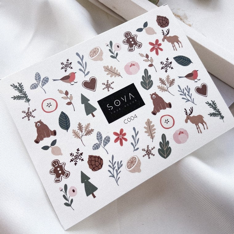 SOVA Nail sticker (Water Decals) C004 - Level Up Beauty Supply