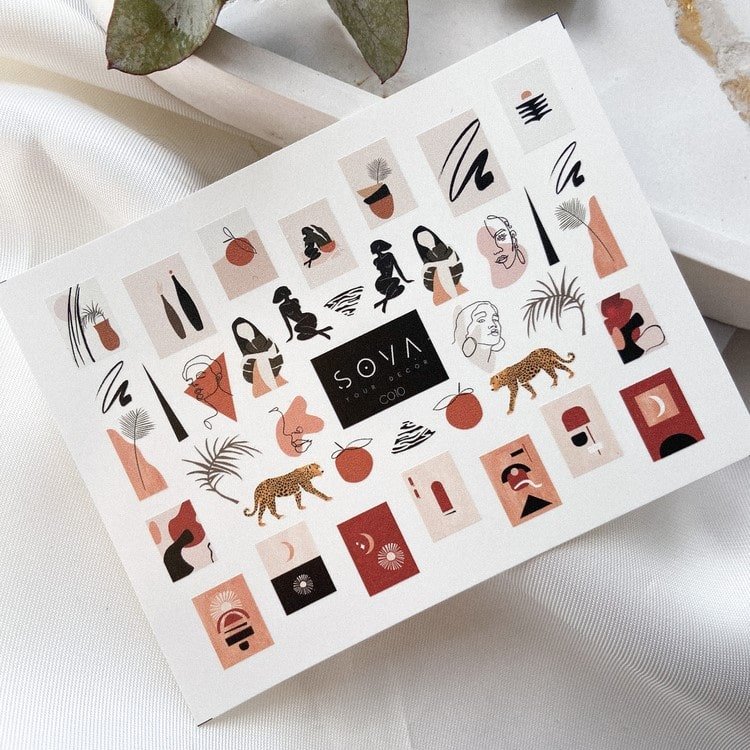 SOVA Nail sticker (Water Decals) C010 - Level Up Beauty Supply