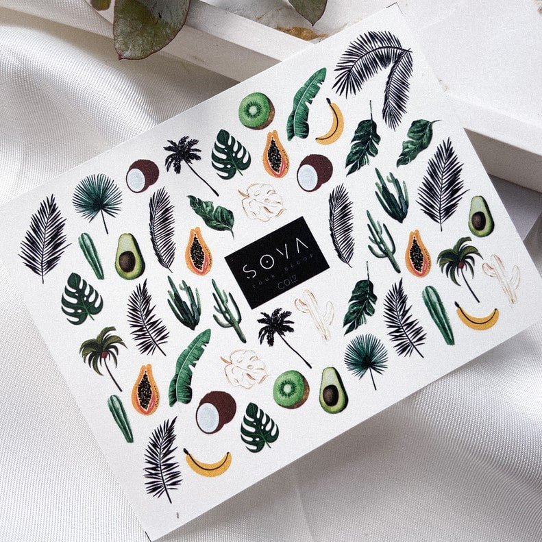 SOVA Nail sticker (Water Decals) C012 - Level Up Beauty Supply
