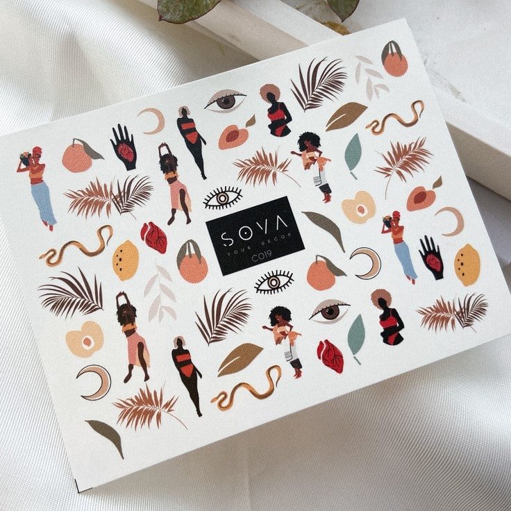 SOVA Nail sticker (Water Decals) C019 - Level Up Beauty Supply