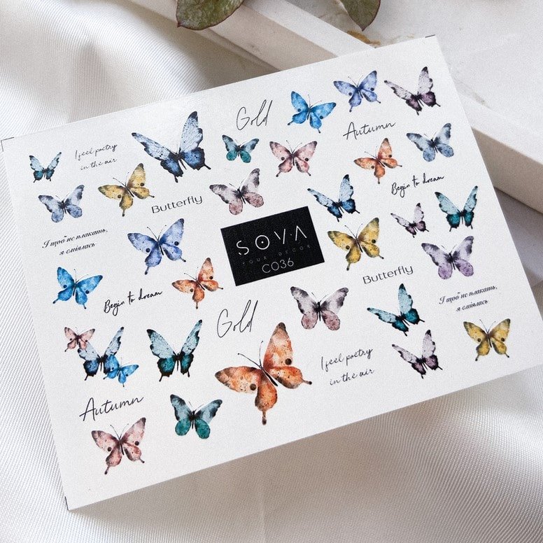 SOVA Nail sticker (Water Decals) C036 - Level Up Beauty Supply